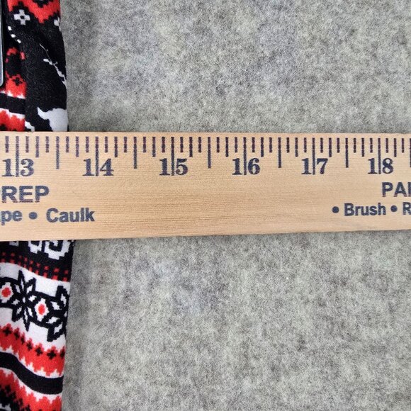 No Boundaries Womens Christmas Fair Isle Leggings Red Black Stretch Knit Medium - Picture 6 of 7